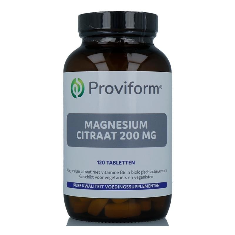 Magnesium citraat 200mg & bio-actief b6