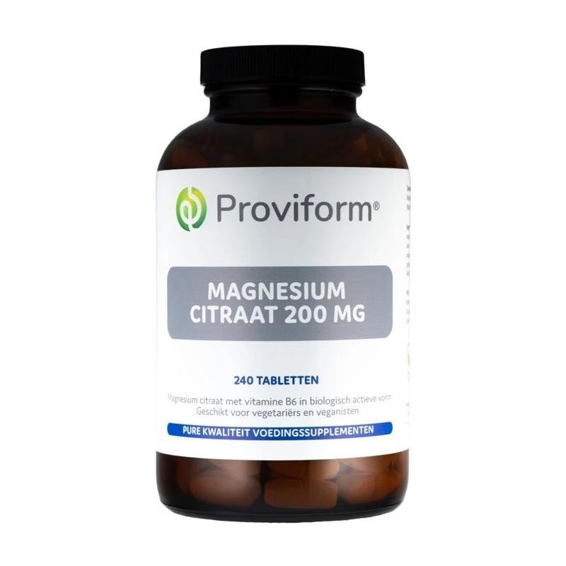 Magnesium citraat 200mg & bio-actief b6