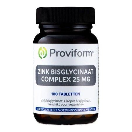 Zink bisglycinaat complex 25mg met koper