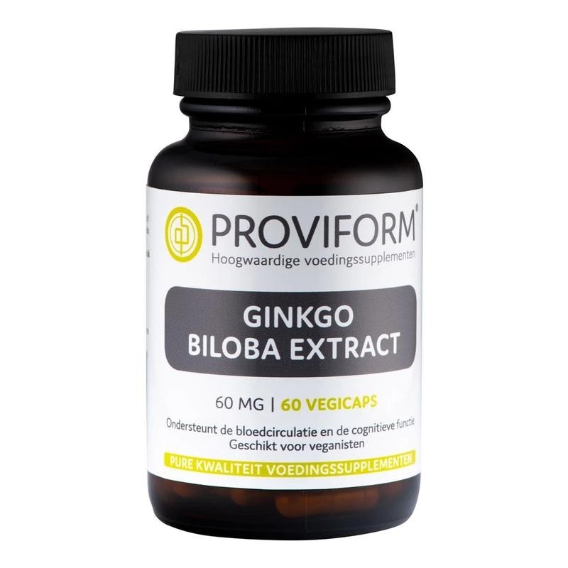 Ginkgo biloba 60 mg extract 50:1 60vcaps