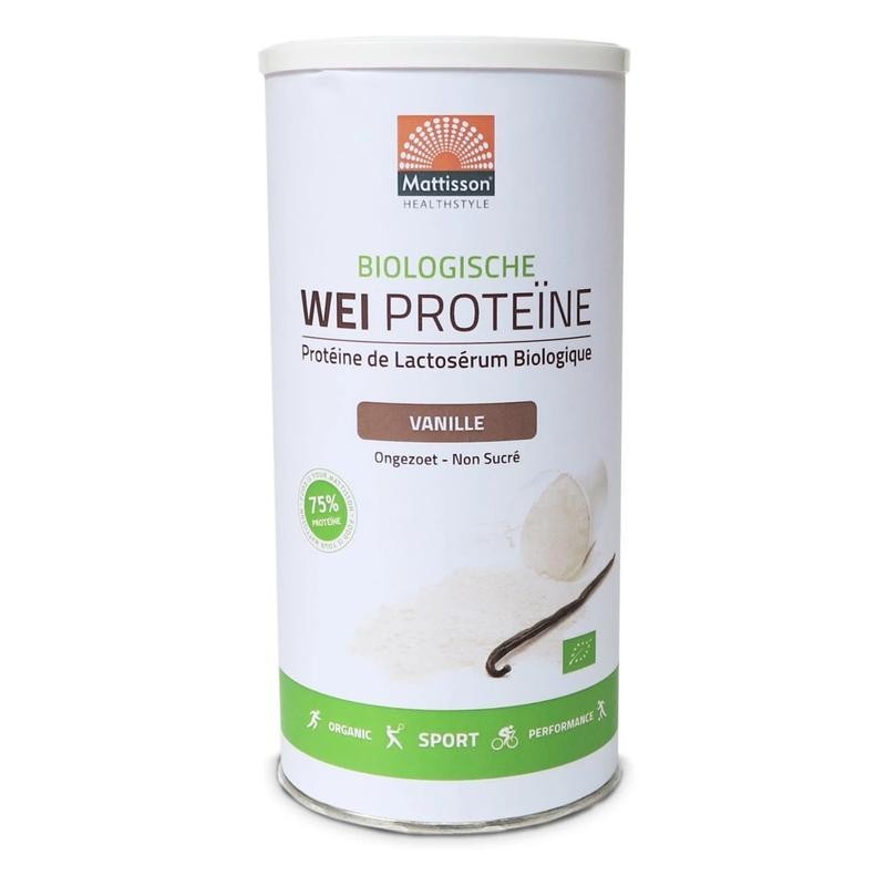 Bio wei proteïne poeder vanille 75% - 45