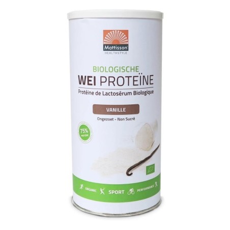Bio wei proteïne poeder vanille 75% - 45