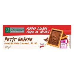 Minder suikers petit beurre melkchocolad