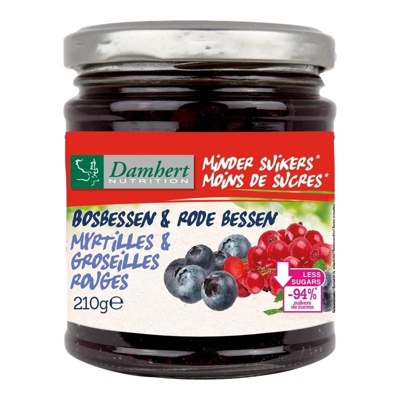 Low carb confituur bosbes - rode bessen