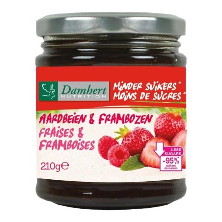 Low carb confituur framboos - aardbei