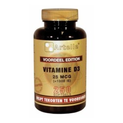 Artelle vitamine d3 25mcg (=1000ie) 250c