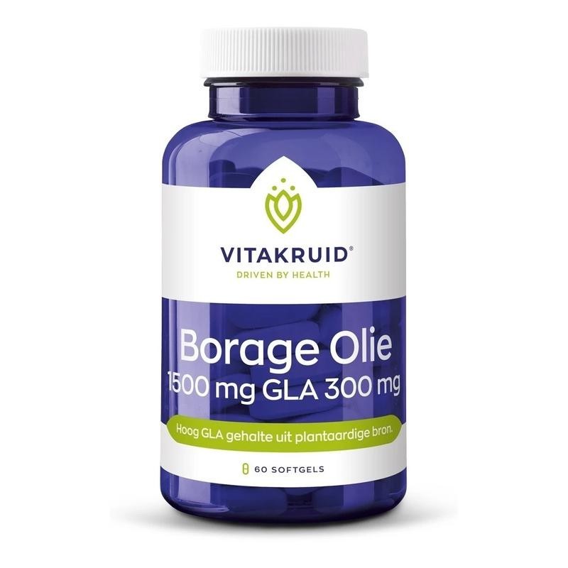 Borage olie 1500 mg gla 300 mg
