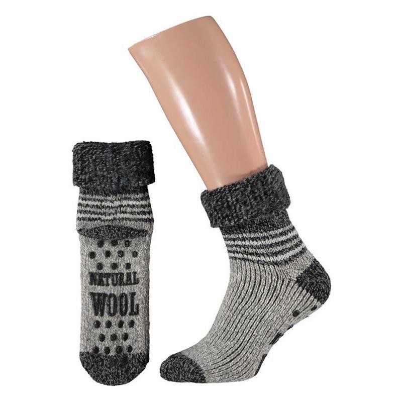 Slofsok grijs motief 43-46