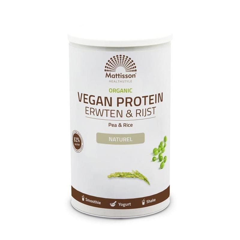 Org vegan protein erwten & rijst naturel
