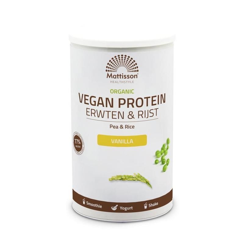 Org vegan protein erwten & rijst vanilla