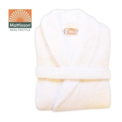 Natural white bio katoen badjas maat x